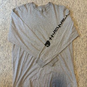 Carhartt Gray Long Sleeve Tee Casual Crew Neck